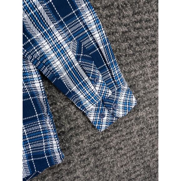 Pacific Trail Shirt Mens Medium Blue Plaid Blanket Flannel Cabincore NWT IO2-04 - Picture 14 of 14